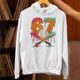 67 Ice Cream Drip Baseball Number 67 Player 67th Birthday Unisex Hoodie