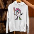 8th Birthday Baseball Ice-Cream Drip 8 Years Old Boys Girls Unisex Hoodie