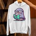 Adorable Book Lover Pigeon With Reading Glasses Cute Unisex Hoodie