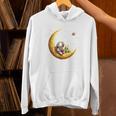 Astronaut Reading Book To Alien Moon Space Astronomy Unisex Hoodie