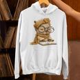 Baby Reptile Small Book Reading Graphic Lizard Round Glasses Unisex Hoodie Baby Reptile Small Book Reading Graphic Lizard Round Glasses Unisex Hoodie