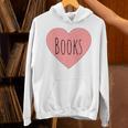 Back To School Heart Love Reading Cute I Love Books Unisex Hoodie