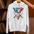 Baseball Ice Cream Drip 67 Six Seven Gen Alpha Slang Meme Unisex Hoodie