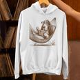 Basset Hound Dog Mom Basset Hound Dog Reading Book Unisex Hoodie
