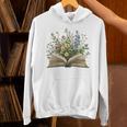 Book Flowers Reading Book Lover Unisex Hoodie