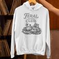 Book Lover Bookworm Feral Readers Club Raccoon Opossum Premium Tri-Blend Unisex Hoodie