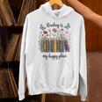 Book Lover Floral Reading Is My Happy Place Unisex Hoodie