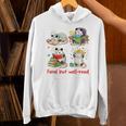 Book Lover Opossum Reading Squad Bookish Feral But Well-Read Unisex Hoodie