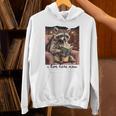Bookish Mom Raccoon I Live Here Now Library Book Lover Unisex Hoodie