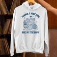 Books & Knitting Are My Therapy Reading Knitting Lover Craft Unisex Hoodie