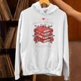 Books Are My Valentine Book Lover Heart Matching Party Unisex Hoodie