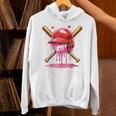 Boys Valentine Day Baseball Helmet Drip Ice-Cream Youth Kids Unisex Hoodie