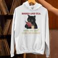 Cat Books And Tea Make Me Feel Less Murdery Quote Unisex Hoodie