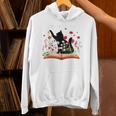 Cat Kitten Wildflower Book Pet Owner Librarian Unisex Hoodie Cat Kitten Wildflower Book Pet Owner Librarian Unisex Hoodie