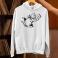 Cat Reading a Book Print Unisex Hoodie