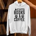 Cats Books And Coffee Reading Unisex Hoodie Cats Books And Coffee Reading Unisex Hoodie
