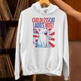 Childless Cat Ladies Vote Kamala Harris Cute Comic Book Cat Raglan Baseball Tee Unisex Hoodie