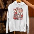 Coquette Teacher School Supplies Bows Books Globe Apple Cute Unisex Hoodie