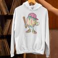 Cute Baseball Ice Cream Drip For Girls & Boys 2 Sides Unisex Hoodie Cute Baseball Ice Cream Drip For Girls & Boys 2 Sides Unisex Hoodie
