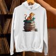 Cute Cat Lovers Book Lovers For Women And Men Unisex Hoodie