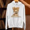Cute Chihuahua Reading Dog Book Lover Animal Graphic Baby Premium Tri-Blend Unisex Hoodie
