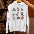 Cute Farm Animals Reading Books Teacher Library Reader Unisex Hoodie