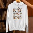Cute Ghosts Reading Books Smart Book Lover Halloween Unisex Hoodie