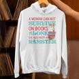 Cute Hamster Reading Book A Woman Can Not Survive On Books Raglan Baseball Tee Unisex Hoodie Cute Hamster Reading Book A Woman Can Not Survive On Books Raglan Baseball Tee Unisex Hoodie
