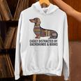 Dachshund Dog Dachshund Decor Books Nerds Dachshund Unisex Hoodie