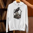 Dark Academia Raven Skull Books Unisex Hoodie