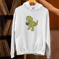 Dinosaur Book LoverRex Sad Arms Too Short To Reader Premium Tri-Blend Unisex Hoodie