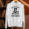 Easily Distracted By Cats And Books Book And Cat Lover Premium Tri-Blend Unisex Hoodie Easily Distracted By Cats And Books Book And Cat Lover Premium Tri-Blend Unisex Hoodie