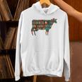 Easily Distracted By Cows & Books Lover Heifer Farm Unisex Hoodie