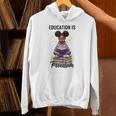 Education Is Freedom African American Girl Reading Book Unisex Hoodie