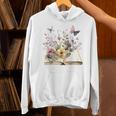Flowers Gardening And Book Reading Lover Unisex Hoodie Flowers Gardening And Book Reading Lover Unisex Hoodie