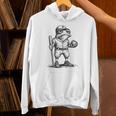 Frog Basketbal Men Women Grumpy Frog Playing Baseball Unisex Hoodie Frog Basketbal Men Women Grumpy Frog Playing Baseball Unisex Hoodie