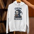 Grim Reader Dark Humor Read Book & Library Lovers Unisex Hoodie