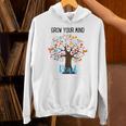 Grow Your Mind Read Reading Tree Books Librarian Teacher For Men Women Girls Kids Unisex Hoodie