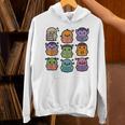 Halloween Monsters Reading Books Pattern Spooky Kawaii Anime Premium Tri-Blend Unisex Hoodie Halloween Monsters Reading Books Pattern Spooky Kawaii Anime Premium Tri-Blend Unisex Hoodie