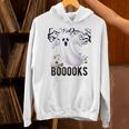 Halloween Teacher Librarian Books Reading Ghost Pun BOOOOKS For Men Women Kids Unisex Hoodie