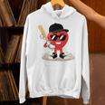 Heart Playing Baseball Valentine Baseball Unisex Hoodie