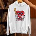 Heart Playing Baseball Valentines Day Unisex Hoodie Heart Playing Baseball Valentines Day Unisex Hoodie