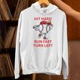 Hit Hard Run Fast Turn Left Baseball Player Premium Tri-Blend Unisex Hoodie Hit Hard Run Fast Turn Left Baseball Player Premium Tri-Blend Unisex Hoodie