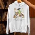 ON My Way To Hoard Books Cute Frog For Book Lovers Unisex Hoodie