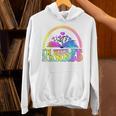 I'm With The Banned Books Retro Tie Dye Wildflowers Unisex Hoodie