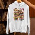 I'm The Librarian Of Summer Groovy Rainbow Retro Book Lover Unisex Hoodie
