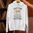 Just A Girl Who Loves Books And Dogs Puppy Pet Lover Unisex Hoodie