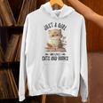 Just A Girl Who Loves Cats And Books Kitties Pet Art Lover Unisex Hoodie Just A Girl Who Loves Cats And Books Kitties Pet Art Lover Unisex Hoodie