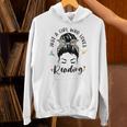 Just A Girl Who Loves Reading Hair Bun For Book Lover Unisex Hoodie