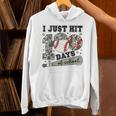 I Just Hit 100 Days Of School Camo Baseball 100 Days Smarter Unisex Hoodie